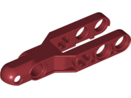 Technic, Steering Arm 6 x 2 with Tow Ball Socket Rounded, Chamfered, 57515 Dark Red U