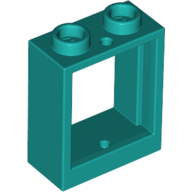 Window 1 x 2 x 2 Flat Front, 60592 Dark Turquoise U