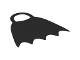 Duplo Wear Cloth Cape with Elastic Loop, Scalloped 5 Points (Batman), 68174