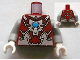 Torso Armor Vest with Silver Wolf Head and Dark Azure Round Jewel (Chi) Pattern / Light Bluish Gray Arms / White Hands, 973pb1336c01  