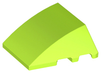 Wedge 4 x 3 Triple Curved No Studs, 64225 Lime U
