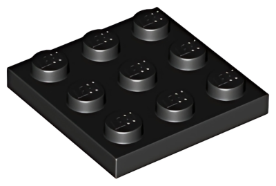 Деталь LEGO Plate 3 x 3 11212 Black N