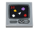 Tile, Modified 2 x 2 Inverted with Computer Monitor Asteroids Game, Red '32' Score on Screen and White Button and Dials Pattern (Sticker) - Set 10306, 11203pb087  