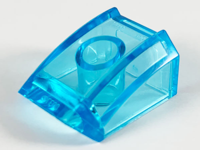 Slope, Curved 2 x 2 Lip, 30602 Trans-Light Blue U