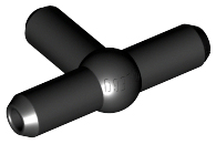 Pneumatic T Piece Second Version (T Bar with Ball in Center), 4697b Black U