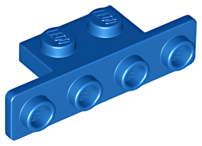 Деталь Lego Скоба Bracket 1 x 2 - 1 x 4 with Rounded Corners 2436b (10201) Blue U