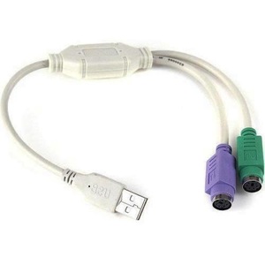 Переходник USB Am-PS-2 F(два гнезда) Gembird UAPS12 кабель 0.2 метра