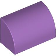 Slope, Curved 1 x 2 with Bottom Stud Holder, 37352 Medium Lavender N