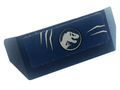 Vehicle, Spoiler with Bar Handle with Jurassic World Logo and Scratch Marks Pattern (Sticker) - Set 75934, 98834pb18 Dark Blue U