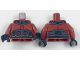 Torso Alien Armor with Black Shoulders and Belt and Red Circuitry Pattern / Dark Red Arms / Black Hands, 973pb2875c01  