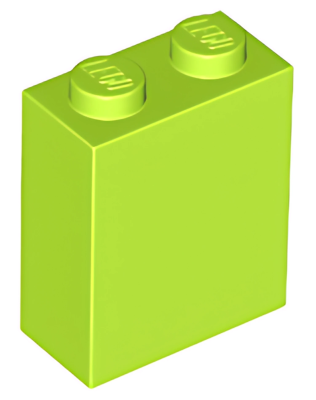Деталь Lego Brick 1 x 2 x 2 with Inside Stud Holder 3245c Lime U