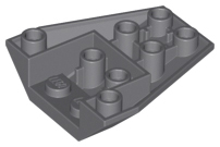 Wedge 4 x 4 Triple Inverted with Connections between 4 Studs, 13349 Dark Bluish Gray N
