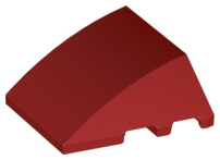Wedge 4 x 3 Triple Curved No Studs, 64225 Dark Red U