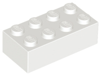 Brick 2 x 4, 3001 White N