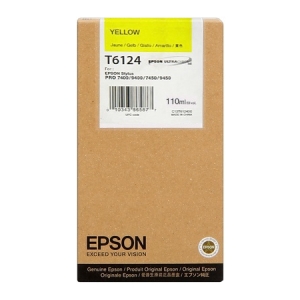 Картридж Epson T6124 Yellow желтый C13T612400 оригинальный