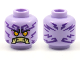 Minifigure, Head Alien Ninjago Islander with Dark Purple Tattoos, Bright Light Orange Eyes, Medium Lavender Eye Shadow, Tan Teeth and Tusks Pattern, 3626pb2768  