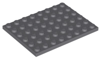 Plate 6 x 8, 3036 Dark Bluish Gray N