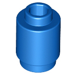 Brick, Round 1 x 1, 3062 Blue U