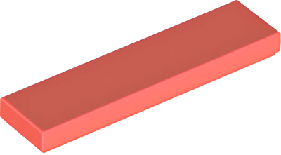 Деталь LEGO Tile 1 x 4 2431 (35371, 75703, 91143, 100687) Coral U