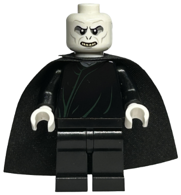 Минифигурка Lego Harry Potter Lord Voldemort - White Head, Black Cape, Dark Green Robe Lines hp098