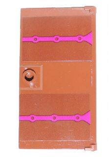 Door 1 x 4 x 6 with Stud Handle with 2 Magenta Stripes Pattern (Stickers) - Set 41066, 60616pb016