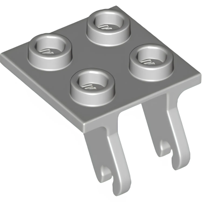 Деталь LEGO Lego Plate, Modified 2 x 2 Thin with Plane Single Wheel Holder 2415 (66199) Light Bluish Gray U