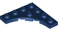 Plate, Modified 4 x 4 with 3 x 3 Curved Cutout, 35044 Dark Blue U