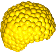 Minifigure, Hair Bubble Style / Afro, 87995 Yellow U