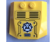 Wedge 4 x 4 x 2/3 Triple Curved with Mining Logo and Air Vents Pattern (Sticker) - Set 60188, 45677pb134  