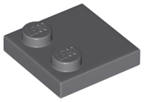 Tile, Modified 2 x 2 with Studs on Edge, 33909 Dark Bluish Gray U