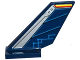 Tail Shuttle with Silver Edge and Dark Blue Rudder with Circuitry Pattern on Left Side (Sticker) - Set 70315, 6239pb060L  