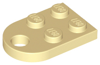 Plate, Modified 2 x 3 with Hole, 3176 Tan U
