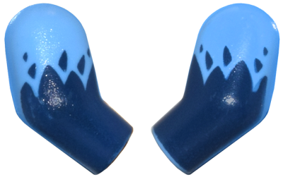 Arm, (Matching Left and Right) Pair with Dark Blue Feathers Pattern, 981982pb350 Medium Blue U