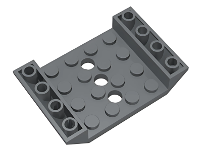 Деталь LEGO Slope, Inverted 45 6 x 4 Double with 4 x 4 Cutout and 3 Holes 60219 Dark Bluish Gray U