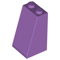 Slope 75 2 x 2 x 3 - Solid Studs, 3684c Medium Lavender U