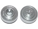 Minifigure, Utensil Barbell Weight, 91049 Metallic Silver U