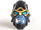 Large Figure Head Modified Chima Gorilla with Blue Eyes with Gold Outline Pattern, 13691pb01