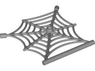 Spider Web Flat with Hollow Stud, Bar Ends, and Bar, 90981 Dark Bluish Gray U