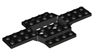 Деталь LEGO База автомобиля Lego Vehicle, Base 6 x 12 with 4 x 2 Recessed Center with Smooth Underside 28324 Black U