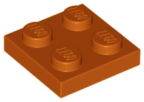 Plate 2 x 2, 3022 Dark Orange N