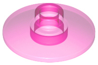 Dish 2 x 2 Inverted (Radar), 4740 Trans-Dark Pink U