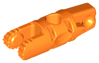Шарнир Lego Hinge Cylinder 1 x 3 Locking with 1 Finger and 2 Fingers on Ends, 9 Teeth, with Hole 30554b Orange N