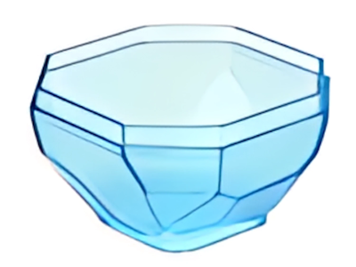 Деталь Lego Rock 4 x 4 Octagonal Boulder, Bottom 30294 (28696, 42291, 53528, 53934) Trans-Light Blue U