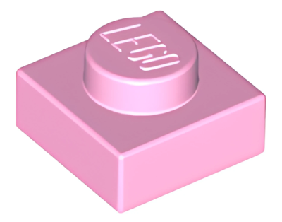Деталь LEGO Plate 1 x 1 3024 (28554, 30008) Bright Pink U