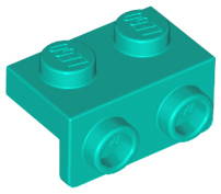 Деталь Lego Скоба Bracket 1 x 2 - 1 x 2 99781 Dark Turquoise U