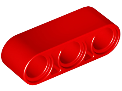 Деталь LEGO Technic, Liftarm Thick 1 x 3 32523 Red N