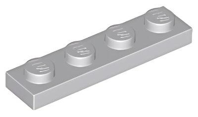 Деталь LEGO Plate 1 x 4 3710 Light Bluish Gray U