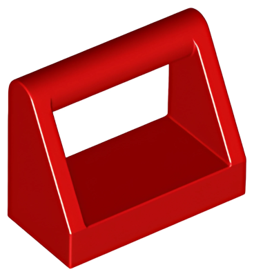 Деталь LEGO Lego Tile, Modified 1 x 2 with Bar Handle 2432 Red U