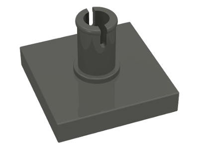 Tile, Modified 2 x 2 with Pin, 2460 Dark Gray U