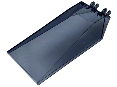 Windscreen 12 x 6 x 2 with Locking Dual 2 Fingers Hinge, 13252 Trans-Black N